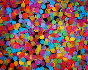 Mini Yellow, Pink, Green, Purple, Orange and Blue 'Colourful' Tissue Paper Confetti
