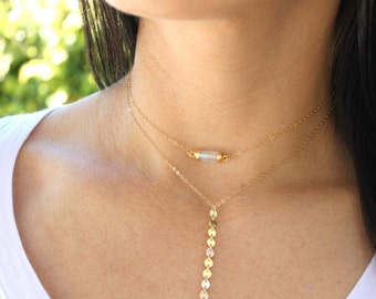Gem Dainty Choker Necklace, Dainty Necklace, Layering Necklace, Gemstone Choker Necklace, The Silver Wren, Bridesmaid Gift