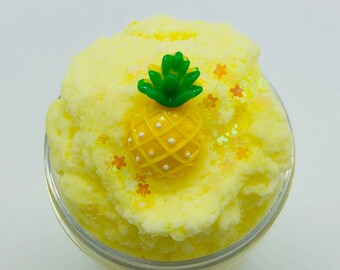 Dole Whip Cloud Fluff Slime ~ Pineapple Scented slime ~ cloud slime ~ Charm slime