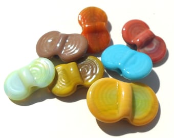 Wing Dings Mix Number 5- handmade lampwork glass winged beads