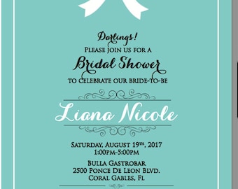 Breakfast at Tiffany's Bridal Shower Invitation