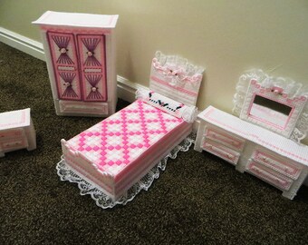 Plastic Canvas Fashion Doll Furniture Set