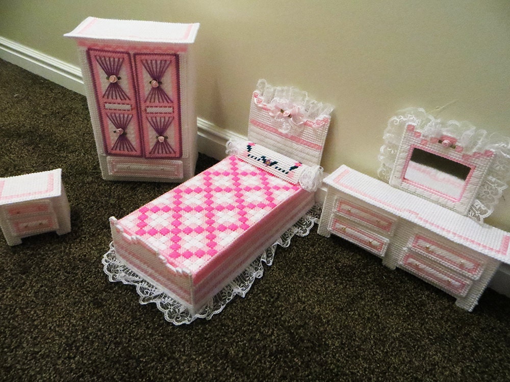 Plastic Canvas Fashion Doll Furniture Set