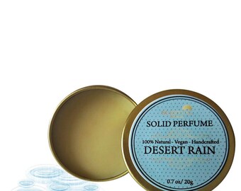 Desert Rain Solid Perfume, Organic Desert Rain Perfume Bar, Vegan Perfume, Natural Perfume, Gift Idea