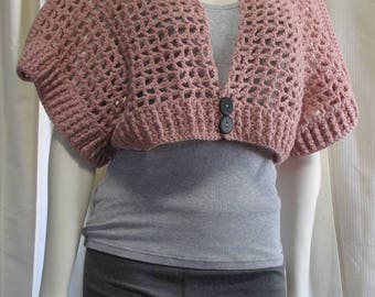 Pink Cropped Sleeveless Sweater