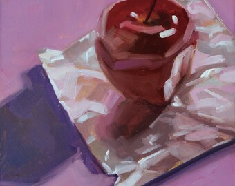 The Foil Challenge- Original Oil Painting on 6x6 inch Ampersand Gessobord