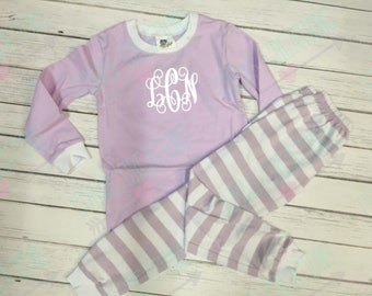 Baby Toddler Kids spring Easter custom monogram pajamas personalized 6m - size 8