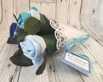 Rose Sock Bouquet - Blues