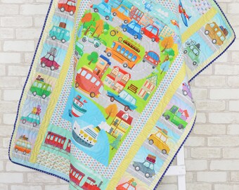 Crib Quilt Boy Handmade Organic Crib Quilt Baby Boy Crib Baby Boy Blanket Baby Shower Gift Car Crib Blanket Car Quilt Eco Handmade Quilt