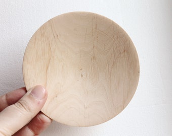 Wooden plate 11 cm 4,33 inch unfinished natural eco friendly