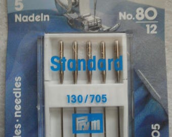 STANDARD number 80 MACHINE NEEDLES (12) - Pack of 5 needles