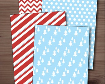 Printable Christmas decorative papers