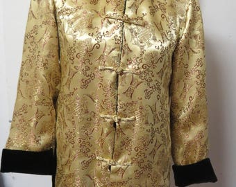 Silk Brocade Chinese Jacket Reversable Velvet #119