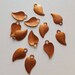 Vintage copper leaf charms