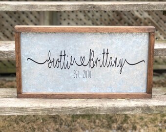 Customizable Galvanized Metal Sign
