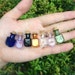 Mini Glass Bottles Rectangle Transparent Cute Bottles With Cork Little Bottles Gift tiny Jars Vials Mix 7Colors CFX-01