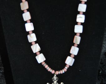 4 Roses Crucifix Necklace set