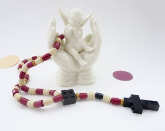 Rosary - Catholic Rosary made of Lego Bricks - All colors of the Rainbow