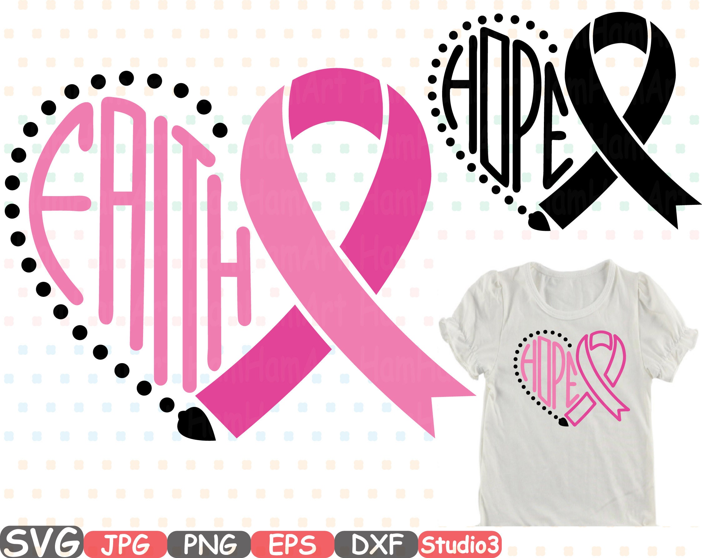 Download Breast Cancer Ribbon Silhouette SVG Cutting Files Digital Clip