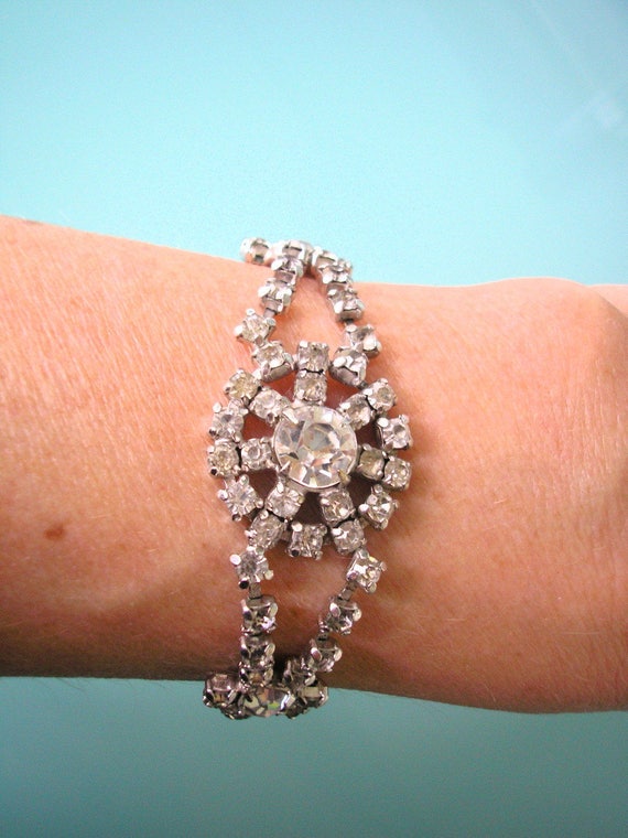 vintage kramer rhinestone bracelet