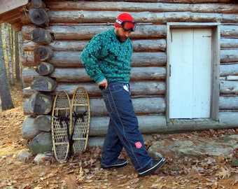Rare Burning Snow 90s Wide Leg Snowboard Pants! Made in the USA! Large, see details.