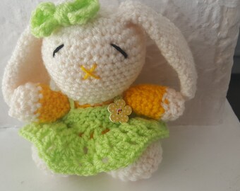 Rabbit with dress and bow