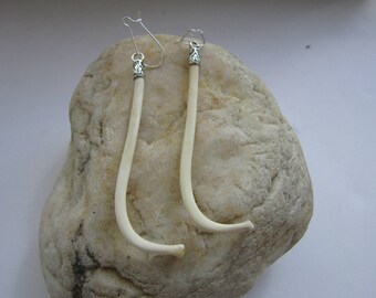RACCOON PENIS Bone EARRINGS Dangle The Love Bone Boho Burning Man Baculum
