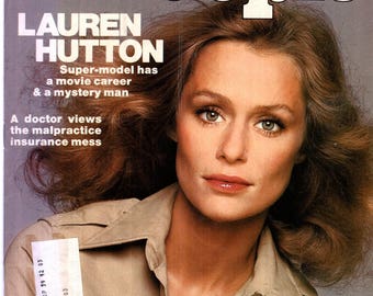 LAUREN HUTTON People Magazine May 12, 1975 with label