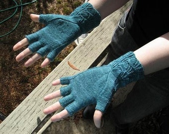 Hand Knitting Pattern for fingerless gloves