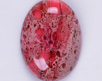 2pcs of 30mm Red sea sediment jasper oval flatback cab cabochon G2869.3 x2