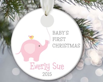 Baby's First Christmas Ornament, Baby ornament, Personalized Christmas Ornament, Baby shower gift, Baby Girl Gift or Baby Boy Gift OR535