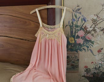 1920s Teddy / Vintage Antique Silk 20s Step In / S