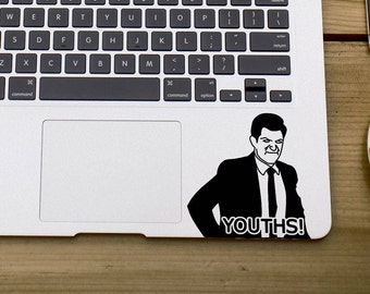 YOUTHS! DECAL Schmidt ~ New Girl ~ Laptop Sticker, Car Decal, Laptop Decal, Water bottle Sticker