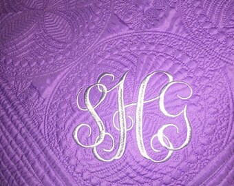 Monogram Personalized Heirloom Baby Quilt/Blanket