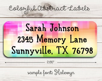 Colorful Abstract Return Address Labels