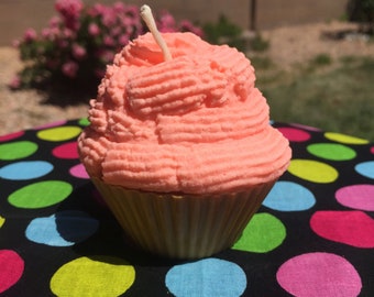 Chocolate Strawberry Cupcake Candle