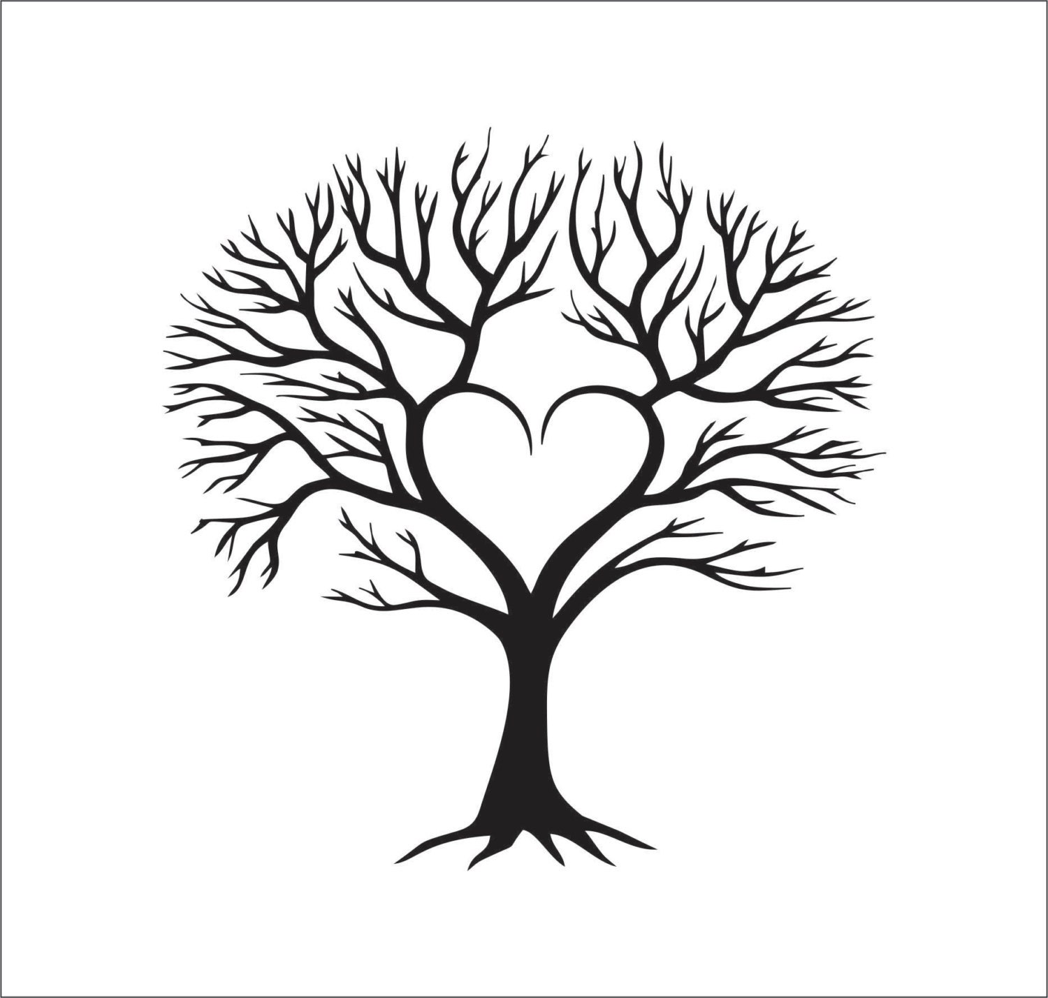 Download Tree heart family vector instant digital download cutting file