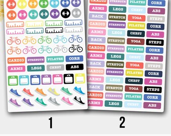 Pilates Stickers, Fitness Stickers, Workout Stickers