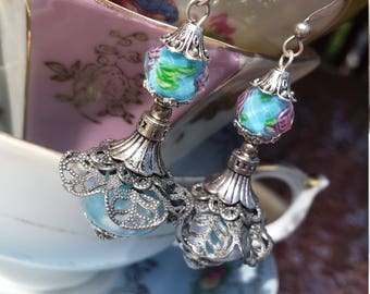 Victorian ruffle earrings