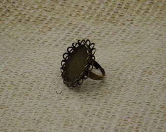 2 support of bronze metal Adjustable ring