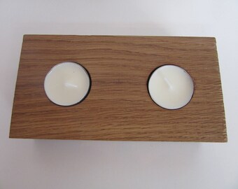 Handmade Wooden Tealight Candle Holder