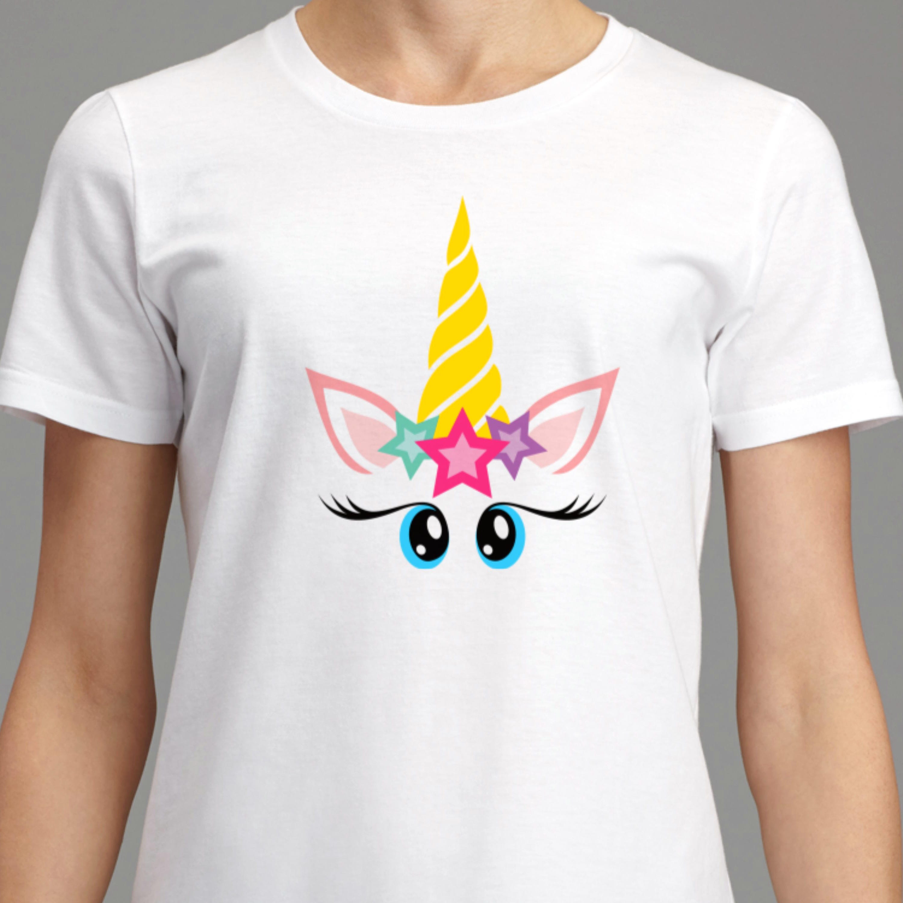 cutest unicorn face svg design to print or cut with cricut silhouette
