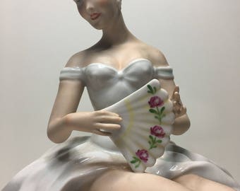 Wallendorf Figurine - Dancer With Fan 1960s