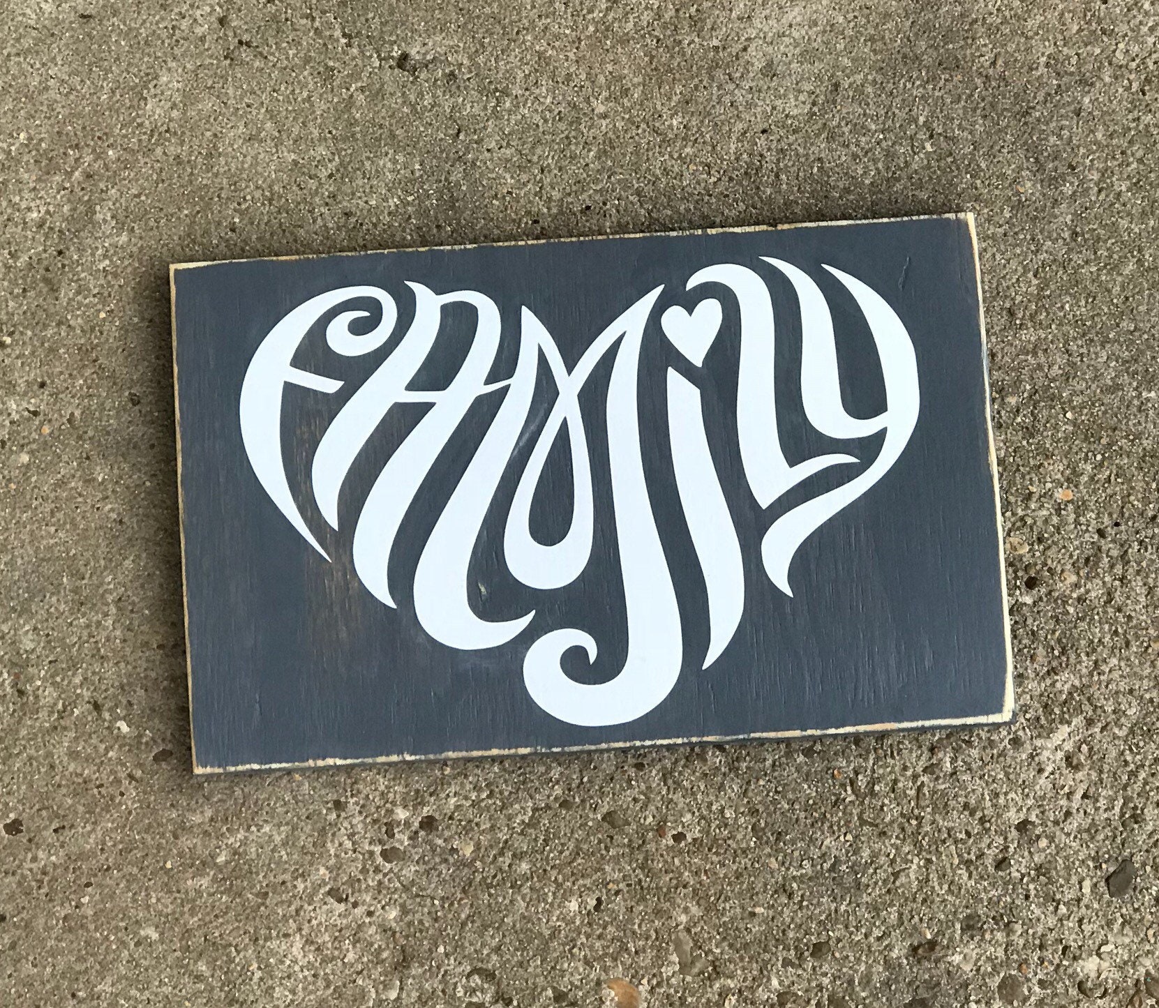 wooden family sign reclaimed