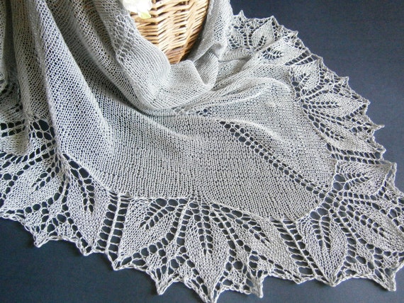 Summer Cotton Linen Lace Knit Shawl. Hand Knitting. Made To Order. Knitted Shawl. Openwork Shawl. Hand Knit Scarf