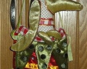 Patience Brewster Retired Dog Dachshund Xmas Stocking 24" Dept 56