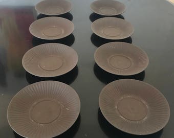 Dansk Desnigns Denmark IHQ Jens Quistgaard Flamestone Saucers Set of 8