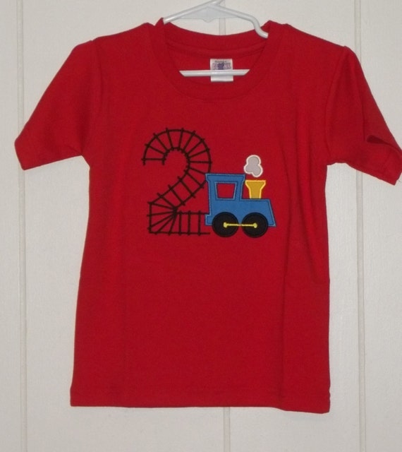 Items similar to Personalized Train Birthday Shirt Toddler Boy's