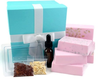 Soap Making Kit, Make Your Own Melt and Pour Soap Kit, Makes 6 Bars