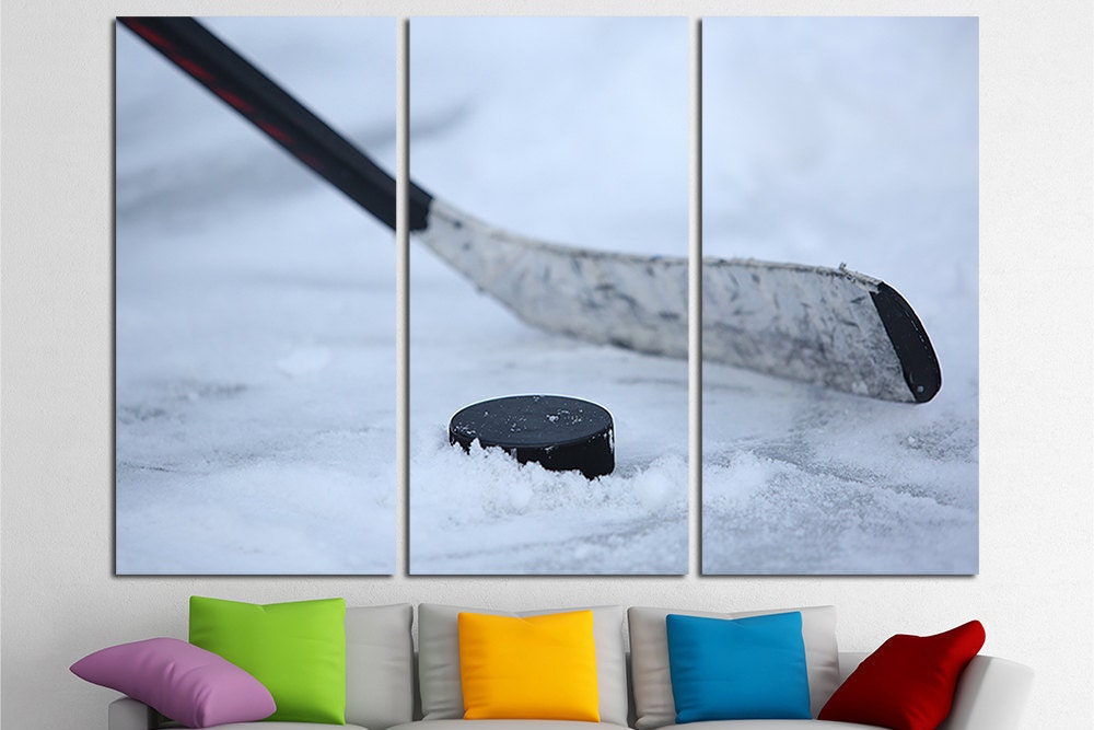Ice Hockey Large Canvas Print Wall Art Multi Panel Hockey Wall